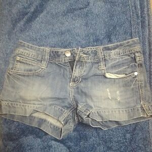 Maurices Faded Blue Denim Jean Shorts